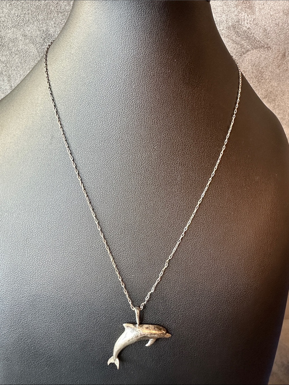 Sterling Silver Dolphin Pendant Necklace - Women Jewelry
